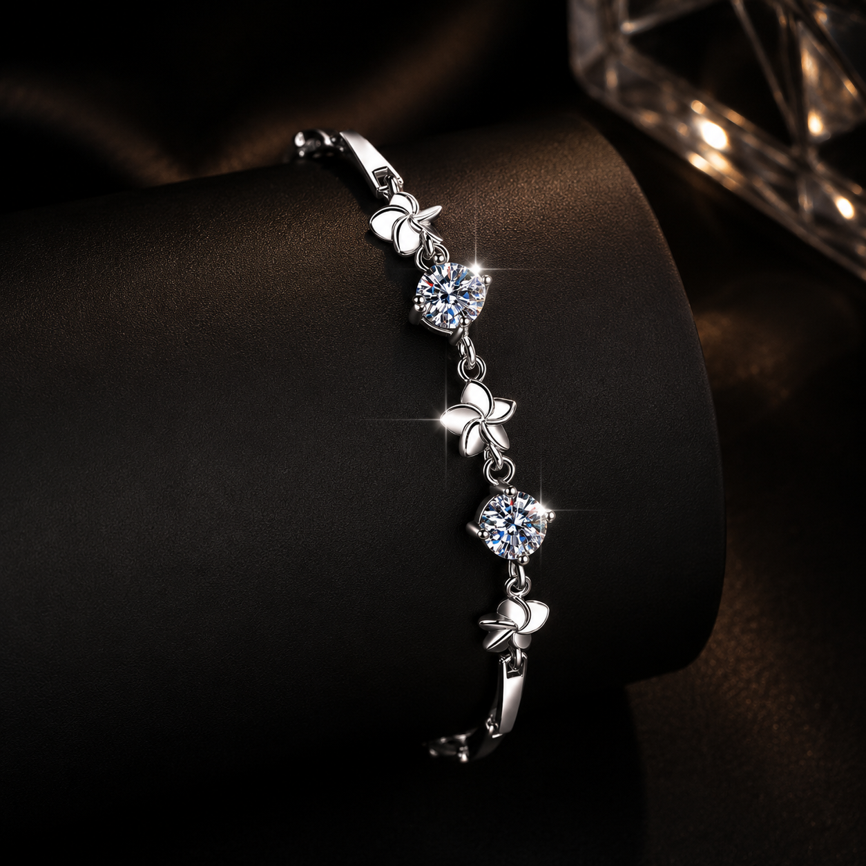 Lunaria Blumen Armband – 925 Sterling Silber