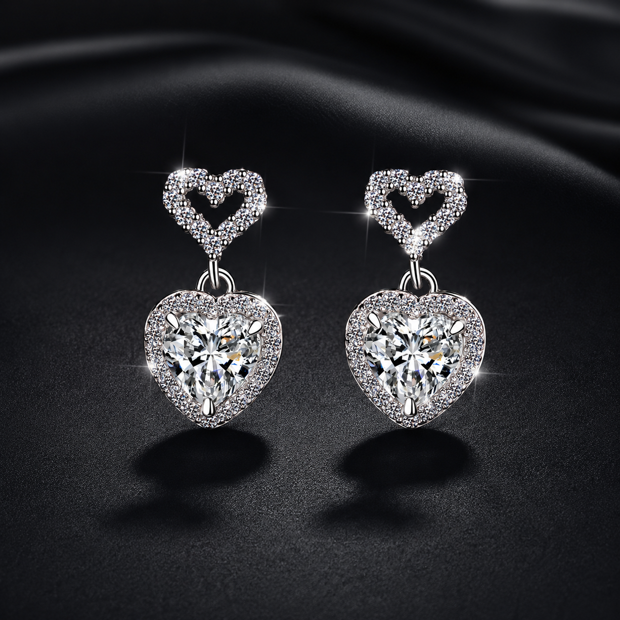 Herzglanz Moissanite Ohrringe – 1 Karat Edition