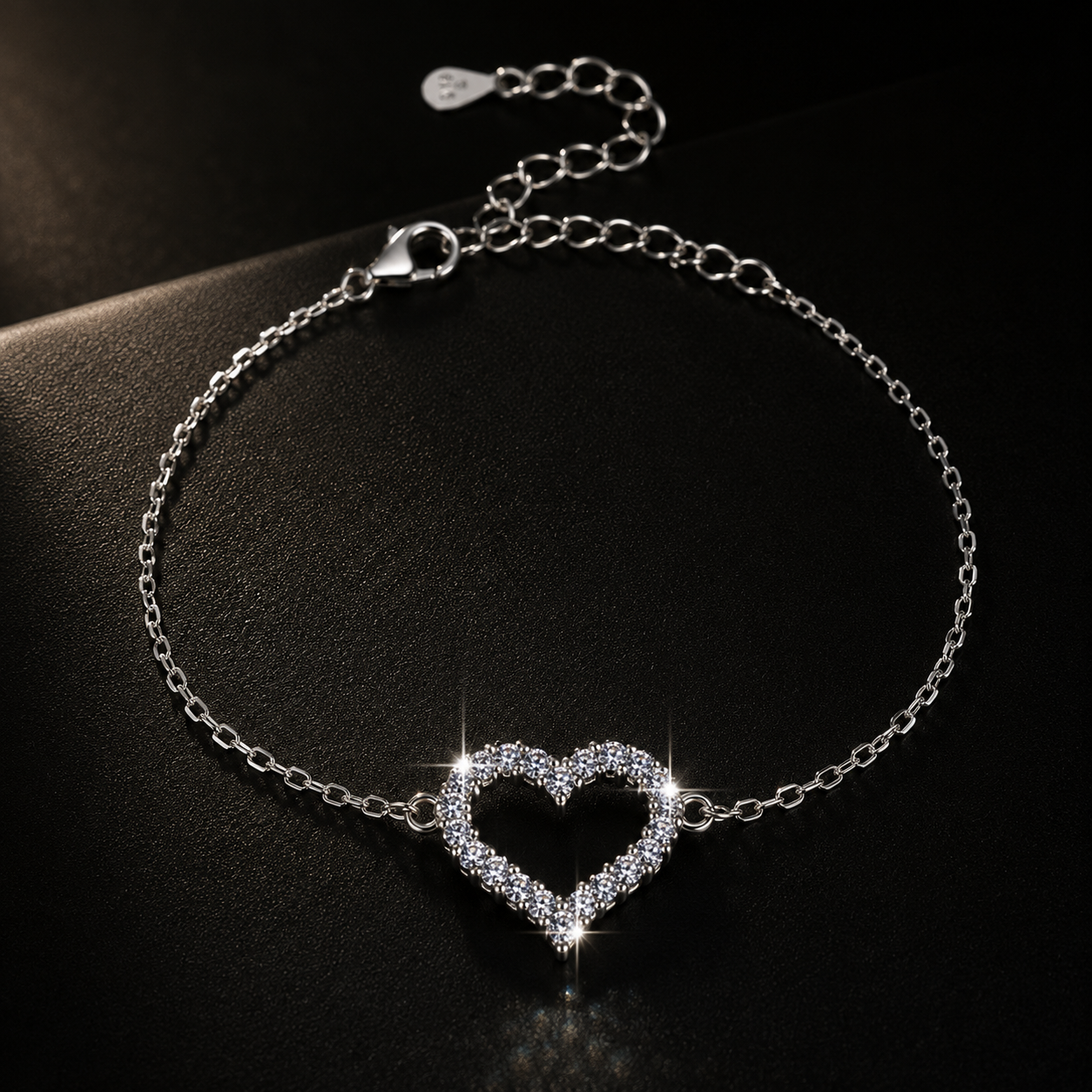 Aurélie Herz Armband– 925 Sterling Silber