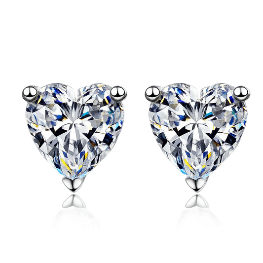 Éclat Heart Moissanite Ohrringe