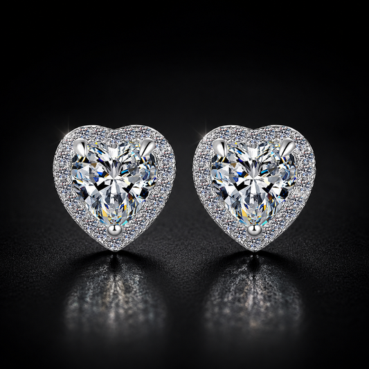 Évielle Herz-Ohrstecker Moissanite