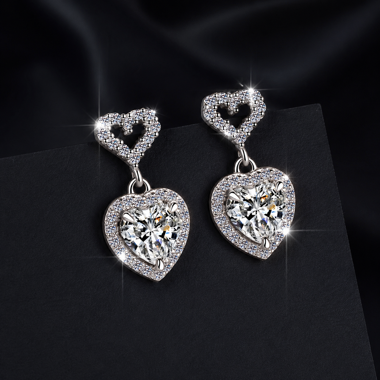 Herzglanz Moissanite Ohrringe – 1 Karat Edition