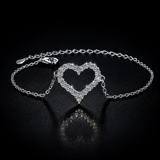 Aurélie Herz Armband– 925 Sterling Silber