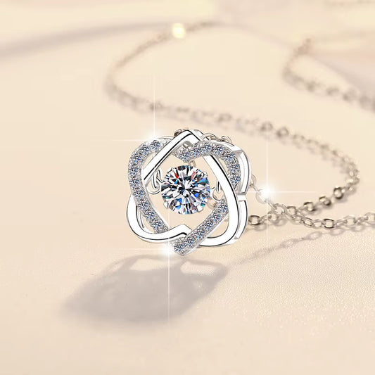 "Herzlicht" – 0,5 ct Moissanit-Halskette aus 925 Silber mit GRA-Zertifikat