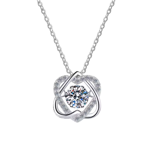 "Herzlicht" – 0,5 ct Moissanit-Halskette aus 925 Silber mit GRA-Zertifikat